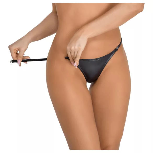 Noir - Glanz-String (Schwarz)