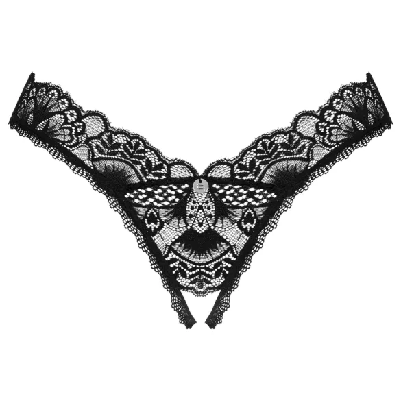 Obsessive Donna Dream - Spitze offener Tanga (schwarz) - M/L