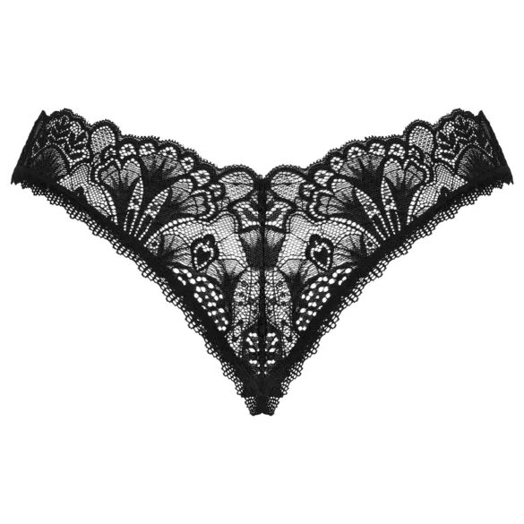 Obsessive Donna Dream - Spitze offener Tanga (schwarz) - M/L