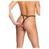 Cottelli - Offener Stringtanga mit Glitzerstein - Schwarz (S-L)