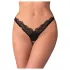 Obsessive - Transparenter Spitzen-Tanga (Schwarz) - 2XL/3XL