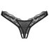 Obsessive - Transparenter Spitzen-Tanga (Schwarz) - 2XL/3XL