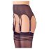 NO:XQSE - Gestreifte Strumpfhose mit Strumpfhalter (Schwarz) - L/XL
