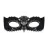 Obsessive - Bestickte Venezianische Maske (Schwarz)