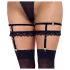 Cottelli - Verzierter Strumpfhaltergurt (schwarz) - L/XL