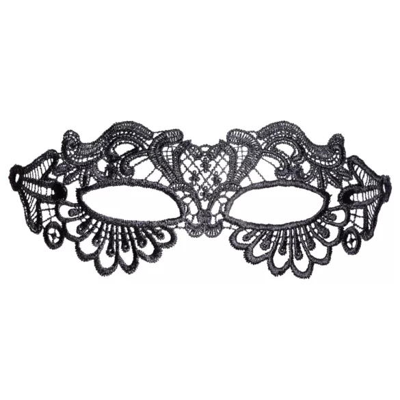 Cottelli - Verzierter, bestickter Spitzenmaske (schwarz)