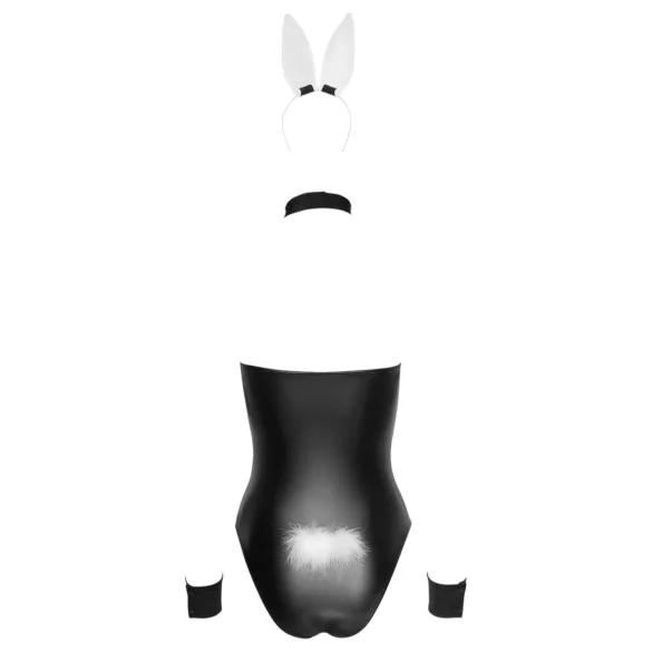 Cottelli Bunny - glänzendes, sexy Hasenkostüm (5-teilig)