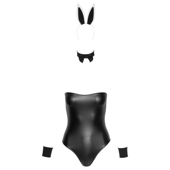 Cottelli Bunny - glänzendes, sexy Hasenkostüm (5-teilig) - M