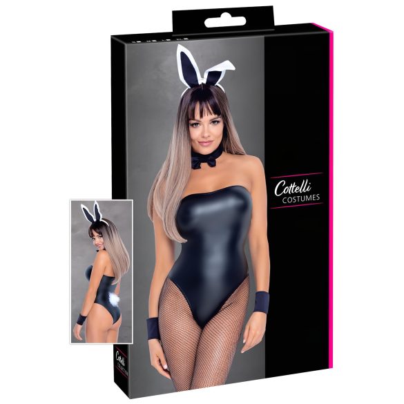 Cottelli Bunny - glänzendes, sexy Hasenkostüm (5-teilig) - M