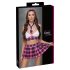 Cottelli - Schulmädchen Outfit Set kariert (pink) - M