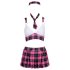 Cottelli - Schulmädchen Outfit Set kariert (pink) - M