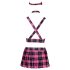 Cottelli - Schulmädchen Outfit Set kariert (pink) - M