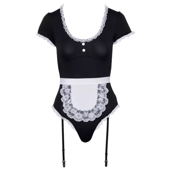 Cottelli - Kellnerinnen-Body mit Schürze (schwarz) - M