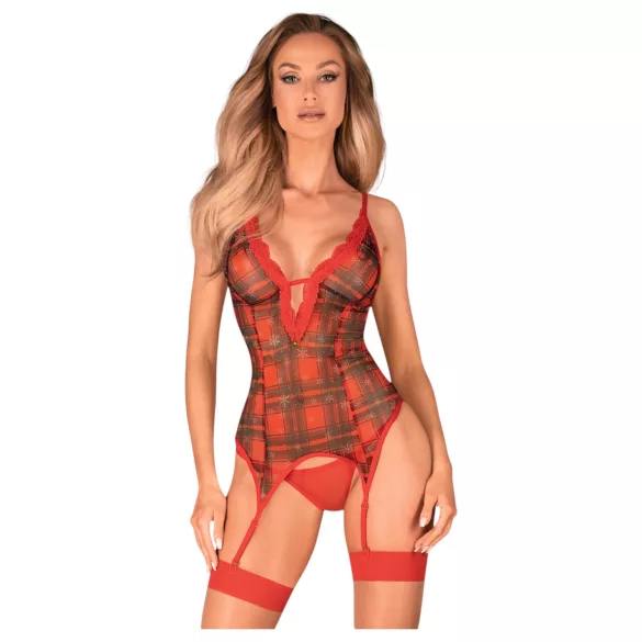 Obsessive Jollymore - Weihnachtliches Dessous-Set - XL/XXL