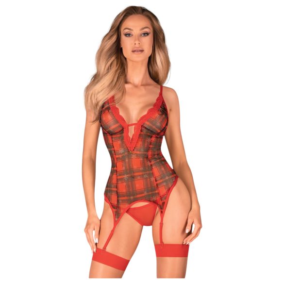 Obsessive Jollymore - Weihnachtliches Dessous-Set