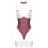 Cottelli - Kariertes Body-Set (Rot)