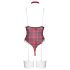 Cottelli - Kariertes Body-Set (Rot)