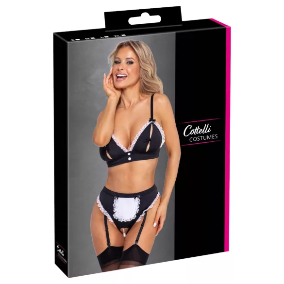 Cottelli - Dienstmädchen-Set (schwarz)