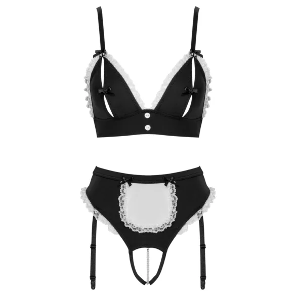 Cottelli - Dienstmädchen-Set (schwarz) - M