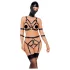 Bad Kitty - Körpergeschirr Set und Maske (schwarz) - S