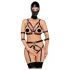 Bad Kitty - Körpergeschirr Set und Maske (schwarz) - S
