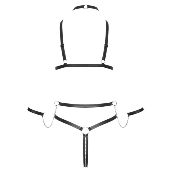 Bad Kitty - Body-Harness mit Trägern (schwarz) - L
