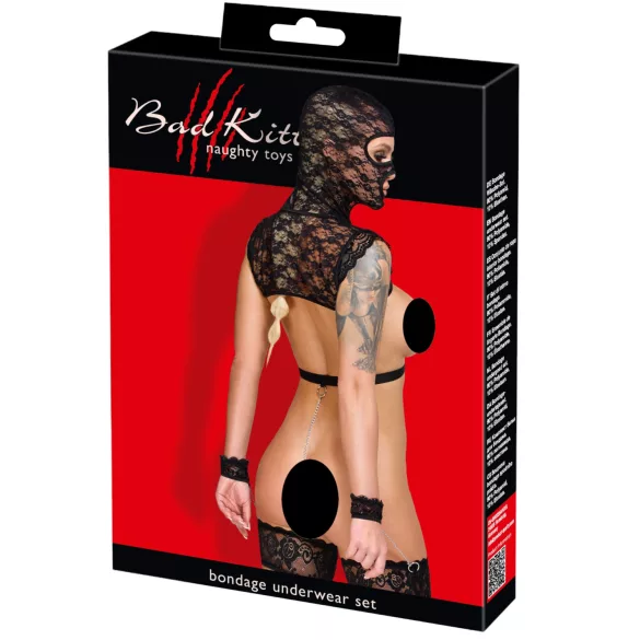 Bad Kitty - Spitzen-BDSM-Set (schwarz)