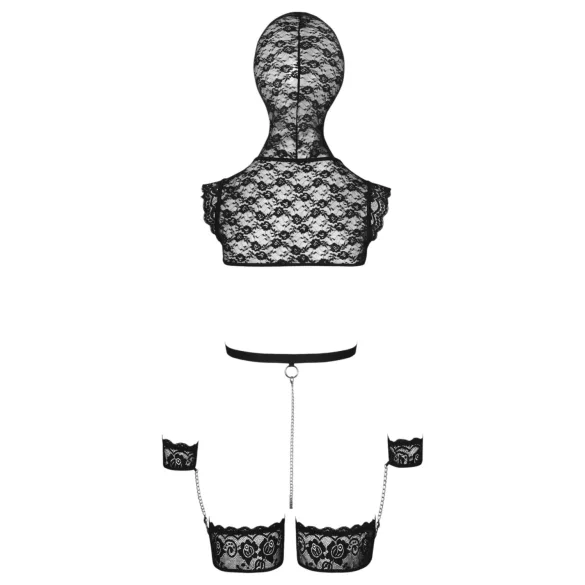 Bad Kitty - Spitzen-BDSM-Set (schwarz)