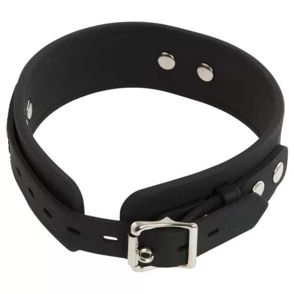 Bad Kitty - Silikon Halsband & Leine (schwarz)