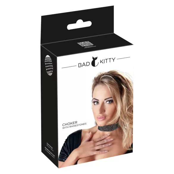 Bad Kitty - Strassshalsband (Schwarz)