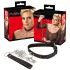 Bad Kitty - Herz Halsband & Metall-Leine (Schwarz)