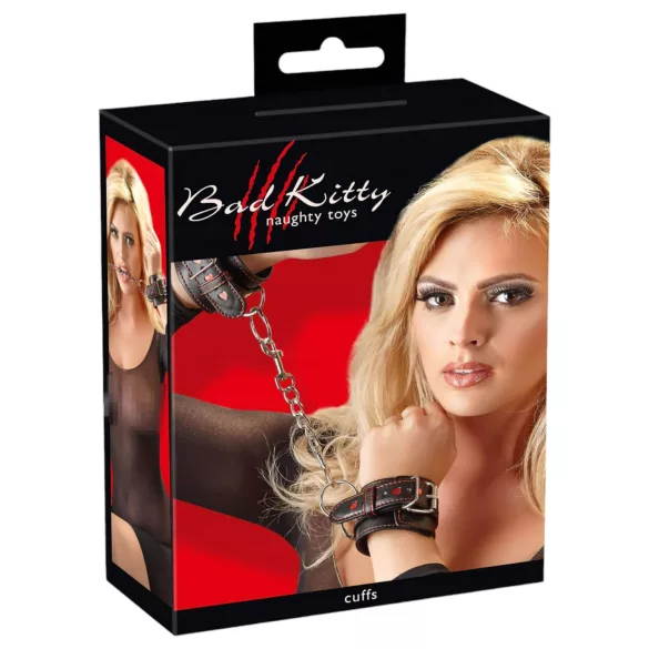 Bad Kitty - Herzhandfesseln (schwarz)