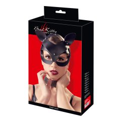 Bad Kitty - Kunstleder-Strass-Katzenmaske - Schwarz (S-L)