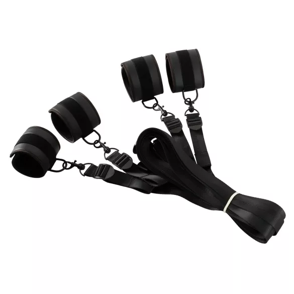 Vegan Fetish - Bettfessel-Set (schwarz)