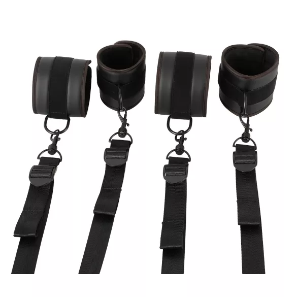 Vegan Fetish - Bettfessel-Set (schwarz)