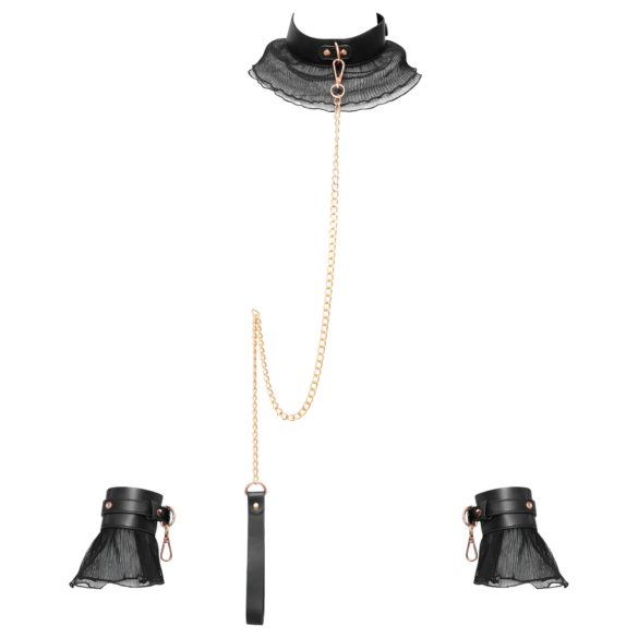 Bad Kitty - Rüschen Fesselset (4-teilig) - Schwarz