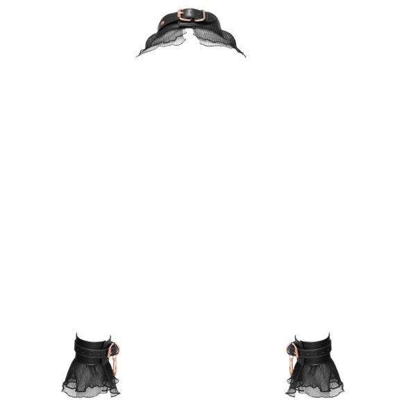 Bad Kitty - Rüschen Fesselset (4-teilig) - Schwarz