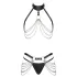 Bad Kitty - 3-teiliges schwarzes Harness-Set mit Brust- und Hüftgurt (S-L)