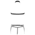Bad Kitty - 3-teiliges schwarzes Harness-Set mit Brust- und Hüftgurt (S-L)