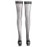Cottelli - Schwarze Halterlose - mit Streifen - 3/M-L