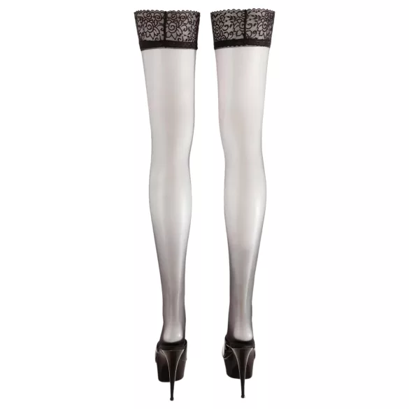 Cottelli - Satinierte Halterlose Strümpfe (Schwarz) - 2/M
