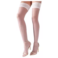 Cottelli - Satin Halterlose Strümpfe (weiß) - 2/M
