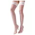Cottelli - Satin Halterlose Strümpfe (weiß) - 3/M-L