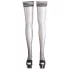 Cottelli - Schwarze Halterlose - gestreifter Rand - 3/M-L
