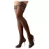 Cottelli - Schwarze Halterlose - gestreifter Rand - 4/L
