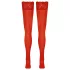 Cottelli - Spitze Strümpfe mit Blumenmuster (rot) - 5/XL