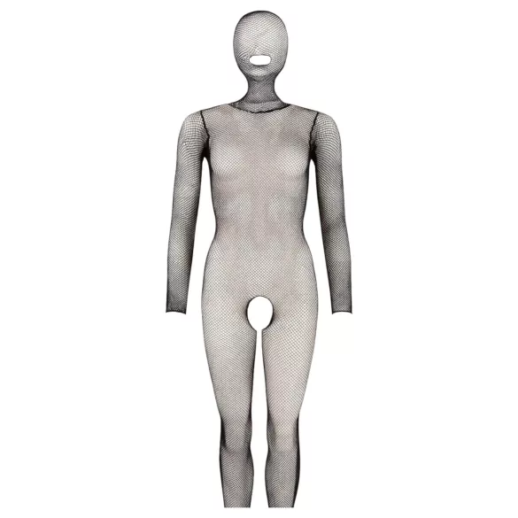 Mandy Mystery - Ganzkörper-Netzanzug mit Maske - Schwarz (S-L)