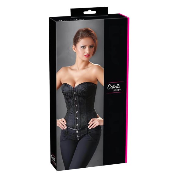 Cottelli - Besticktes Party-Korsett (Schwarz) - L
