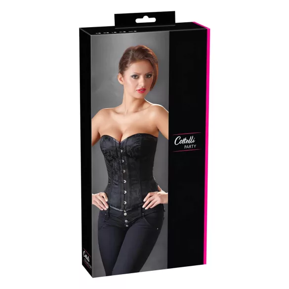 Cottelli - Besticktes Party-Korsett (Schwarz) - L