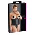 Cottelli Plus Size - Satin-Taillenkorsett (Schwarz) - 2XL
